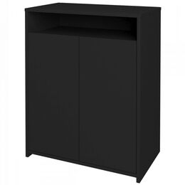 Armario para escritorio cool 2 portas preto artany 310056 large